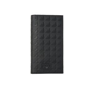 Portefeuille en cuir noir pour homme Emporio Armani - Neuf