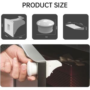 S&eacute;curit&eacute; B&eacute;b&eacute; Placard Bloque Porte (4 Serrures + 1 Cl&eacute;s),Securite Placard Enfant,Bloque Tiroir Securite Enfant,S&eacute;curit&eacute; Enfant Tiroir Armoires Verrous Magn&eacute;tique Cabinet De S&eacute;curit&eacute; - Neuf