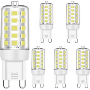 Kal-Led G9 Ampoules 3w Blanc Froid 6000k Équivalent À 20w 25w 28w 33w 40w Halogène Ampoules, Cri> 85, G9 Prise Led, Sans Scintillement, Sans Intensité Variable, Ca 220-240v, Paquet De 5 - Neuf