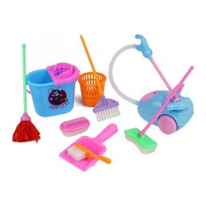 Accessoires de nettoyage pour maisons de poupées Barbie, jouets éducatifs pour maisons de jeu, jouets pour enfants - Neuf