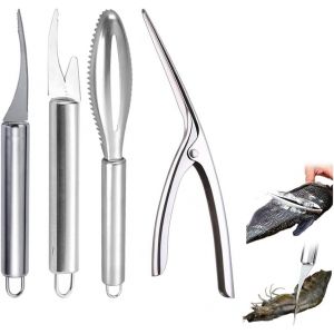 Ensemble De 4 Couteaux Multifonctionnels Pour Crevettes,5 In 1 Multifunctional Shrimp Like Fish Maw Knife,Crevettes Couteau,&Eacute;plucheur De Crevettes- &Eacute;plucheur,Diviseur,&Eacute;cailleur,Coupeur - Neuf