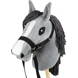 Cheval de loisir Skippi - Cheval bâton - Gris A4 - Cadeau pour la fête des enfants - Neuf