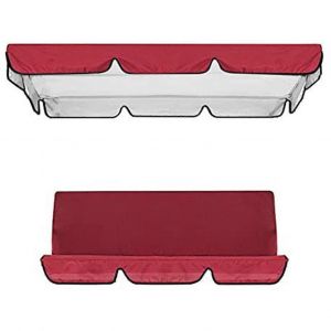 Ensemble de housse imperméable de rechange pour balancelle de patio 2/3 places, beige, 195 x 125 x 15 cm, protection contre les intempéries - Neuf