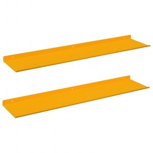 vidaXL &Eacute;tag&egrave;re Murale 2 pcs Jaune moutarde 80 x 18 x 2,5 cm - Neuf