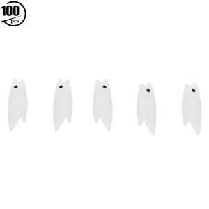 Lot De 100 Hamecons De Peche Lumineux, Triple Appat, Plume De Poisson, Bar, Morue, Leurre, Accessoire De Peche A - Neuf