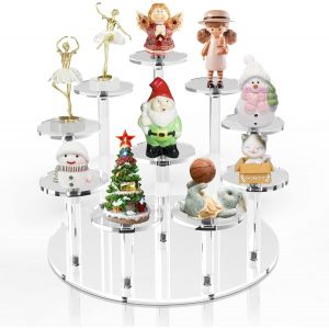 Présentoir Acrylique Transparent,10 Bits Étagère à Escalier Transparents Organisateur Décoration de Collection,Collection Support de Présentation pour de Figurine Vernis à Ongles Cosmétiques - Neuf