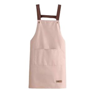 (Rose) Tablier De Cuisine Bosaid Sans Manches, Grande Poche, Sangle De Taille Réglable En Pvc, Tablier De Chef Pour Restaurant - Neuf