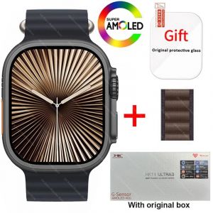 Nouveau Hk11 Ultra 3 Smartwatch 2025 49mm Amoled 4g Rom Ai Chat Robot Bluetooth R&eacute;seau Appel Horloge Nfc Boussole Montre Intelligente Hommes Femmes - Neuf