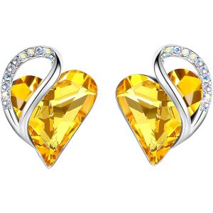 Kalanka-Infini Amour Coeur Boucles D'oreilles Femme Argent, Boucle D'oreille Femme Avec Cristaux De Gu&eacute;rison, Sans Allergie Bijoux Femme Avec Coffret Cadeau - Neuf