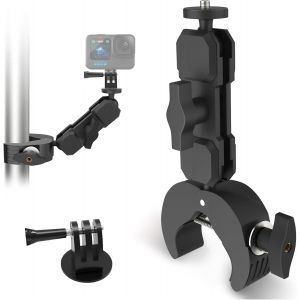 Upgrade Super Clamp avec Double Rotule Magic Arm, Super Pince, Pince de Fixation de Caméra avec Filetage 1/4"", Adaptateur de Montage de Caméra d'action pour Caméra GoPro Hero 13 12 Insta360 .[F330] - Neuf