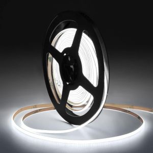 Dc12V Ruban Led Cob Blanc Froid 6500K, 5M 480Led/M Bande Lumineuse Led, Cri90+ 2.7Mm Led Strip Rubans &Agrave; Led Cob Pour La D&eacute;coration De La Salle Fpv De Voiture(Seule Bande Led) - Neuf
