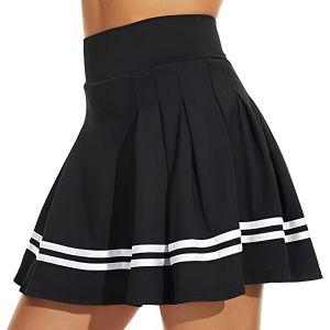 Gjhgf-Jupe De Tennis Plissée Taille Haute Pour Femmes Shorts Avec Doublure Intégrée Filles Uniformes Scolaires Jupes De Patinage Avec 2 Poches - Neuf