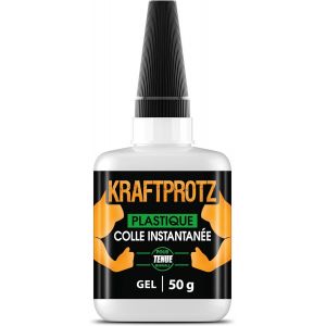 ASFASFq-Colle plastique gel extra forte 50g ¿ super glue épaisse & transparente pour ABS, PVC, acrylique & plus ¿ colle sans coulure, résistante à l'eau & à la chaleur ¿ bouchon anti-séchage ¿ KRAFTP - Neuf