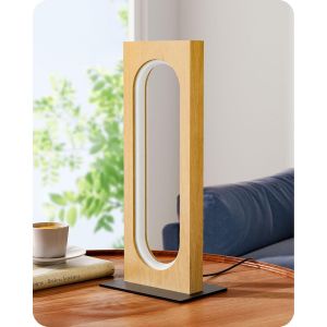 Subzonal-Lampe De Chevet Led En Bois, Contr&ocirc;le Tactile, Dimmable En Continu, 3 Temp&eacute;ratures De Couleur, Sans Assemblage, 500 Lumens, Lampe De Table Design Moderne Pour Salon, Chambre, Bureau - Neuf