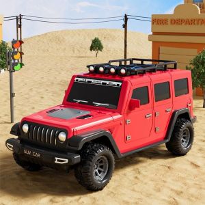 Voiture Télécommandée Enfant Piste Transformable Rouge Avec 6 Voitures et Sons Rouge YONIS - Neuf