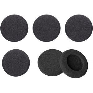 Coussinets en Mousse Souple, Oreillettes Coussinets, 6 PCS Coussinet Casque Audio, Mousse Oreillette, Mousse Coussinets, Coussinets De Rechange En Mousse Souple, Mousse Pour Ecouteurs 50mm- Noir - Neuf
