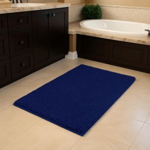 KAL-Loop Tapis De Bain En Chenille Doux Et Absorbant Pour Sol De Salle De Bain, Dos Antidérapant, Séchage Rapide - 45 X 60 Cm Et 50 X 80 Cm (Bleu Roi, 45 Cm X 60 Cm) - Neuf
