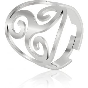 Kal-Bague Celtique Triskele Bague Triquetra Bague Triskelion Ancienne Bague Celtique Spirale Noeud De La Trinit&eacute; Amulette De Protection Bijoux En Acier Inoxydable Cadeaux Pour Femmes No&euml;l - Neuf
