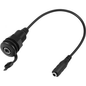 3.5mm Stereo Threaded Fixing Mount Waterproof Cable 3.5mm 1/8 TRS Femelle &agrave; Femelle Ecouteurs Adaptateur C&acirc;ble, pour Extension 3.5mm Audio Port Car Caravane Furniture, 30cm/11.8in - Neuf