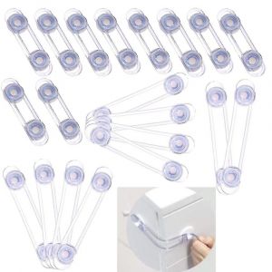 Loquets De S&eacute;curit&eacute; Pour B&eacute;b&eacute;, Mini Loquet Multifonction, Verrou De S&eacute;curit&eacute; Adh&eacute;sif Pour B&eacute;b&eacute;, Pour B&eacute;b&eacute; Et Enfants Dans Les Placards, Tiroirs, Fours, R&eacute;frig&eacute;rateurs 16,5 Cm/11 Cm - Neuf