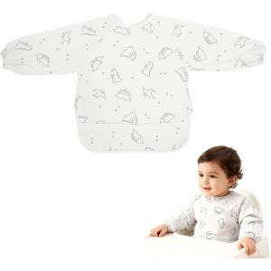 Kalanka-Bavoir Manches Longues B&eacute;b&eacute;, Tablier B&eacute;b&eacute; Pour Manger Avec Plateau, Bavoir Int&eacute;gral Imperm&eacute;able Et Lavable, Tablier Repas &Agrave; Manche Longue, Id&eacute;al 6&iquest;36 Mois - Neuf