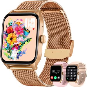 Montre Connectée Femme Sport Smartwatch: Repondre Appel Étanche 1.83" Hd Écran Tactile Bracelet Connectee Fitness Tracker Avec Podometre Moniteur De Sommeil Fréquence Cardiaque Pour Android Ios(Or) - Neuf