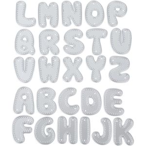 Lot De 26 Matrices De D&eacute;coupe En M&eacute;tal Avec Lettres De L'alphabet Pour Scrapbooking,Cartes,Albums,Loisirs Cr&eacute;atifs,D&eacute;coration D'halloween Et De No&euml;l (Lettres Majuscules) - Neuf