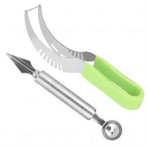 Hjlian Outil De Coupe Pour Trancher La Pasteque En Acier Inoxydable, Ustensile De Cuisine Pour Fruits (#1) - Neuf