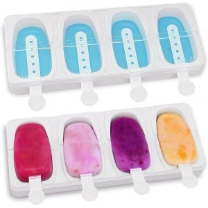 Kal-2-Pack Moules À Glaces Avec Bâtons, Moules À Glaces Sans Bpa, Moules À Popsicle Empilables Et Solides Pour Créer Des Glaces Avec Lait, Crème Fouettée, Lait De Coco Ou Yaourt - Neuf