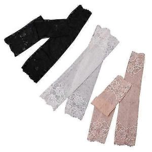 3 Paires Dentelle Respirante Extensible Bras Couverture Manche Coude Protecteur &Eacute;lastique Coude Attelle Pour Protection Solaire (Kaki,Noir,Blanc) - Neuf