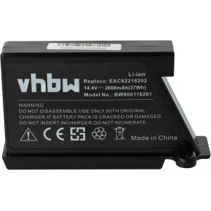 NouvelHorizonstore-Li-ION Batterie 2600mAh (14.4V) pour Robot aspirateur Home Cleaner LG HomBot VR6171LVM, VR6260, VR62601LV, VR62601LVM, VR6260LV - Neuf
