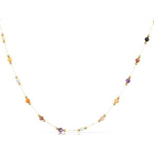 Kal-Collier De Perles Pour Femme - Multicolore - En Acier Inoxydable - Étanche - Cadeau Pour Femme (Multicolore), Standard, Perle, Améthyste - Neuf
