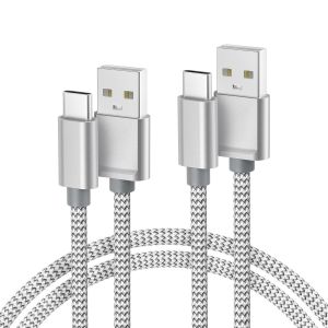 C&acirc;ble Chargeur pour iPhone 16 15 Pro,USB Type C 2M 2 Pack,Cordon Charge Nylon pour iPad 10 11 12.9 Air 4 5 2024 Mini 6 7 2022 2021,Samsung Galaxy S24 S23 A54 A55,M34 M53 M33,M52 M42 M32,17 - Neuf
