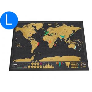 Carte Du Monde &Agrave; Gratter 82,5 X 59,4 Cm - Cadeau De Voyage - Neuf