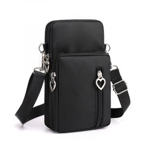 Sac À Main En Nylon Pour Téléphone Portable, Sac À Bandoulière, Bracelet De Sport, Portefeuille (Noir)-Générique - Neuf