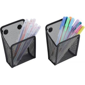 Paquet De 2 Porte-Crayons Magnétiques,Organisateur De Panier De Rangement En Maille Avec Aimant Extra Fort - Neuf