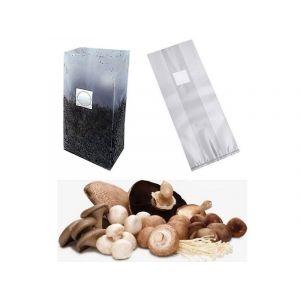 Lot de 20 sacs de culture transparents pour myc&eacute;lium de champignons (50 x 13 cm) avec trou d'&eacute;vacuation pour la culture - Neuf