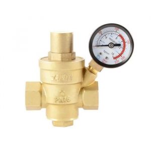 Régulateur de Pression d'Eau Laiton Sans Plomb Réglable 3-4 20mm Réducteur de Pression d'Eau Réducteur avec Barre de LBQ13 - Neuf