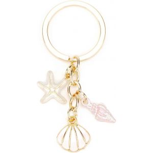 Kal-Porte-Clés En Forme D'étoile De Mer En Forme De Coquillage Pour Femme - Joli Porte-Clés De Dessin Animé - Pendentif De Sac - Porte-Clés De Voiture - Neuf