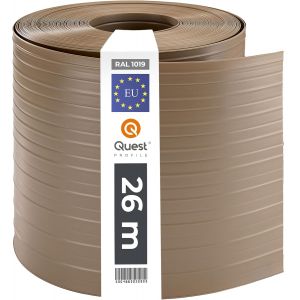 Ulteronixshop-Bandes Brise-Vue En Pvc Rigide Pour Cl&ocirc;ture Double Fil &iquest; Protection Contre Le Vent Pour Jardin, Balcon, Terrasse &iquest; Rouleau 26 M X 19 Cm, 900 G/M2 &iquest; Beige - Neuf