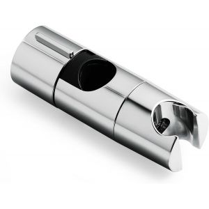 Support Pommeau de Douche,Support Douchette réglable de 19 à 25 mm de diamètre,Support de Douche pour Barre de Poussée Réglable,Mural Coulissant de Remplacement pour Salle de Bain,Chromé - Neuf