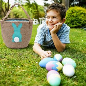 Ventes promotionnelles Lapin de P&acirc;ques Panier en toile de jute Seau fourre-tout - Neuf