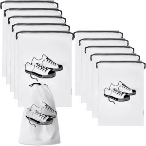 10 Pi&egrave;ces Sac &Agrave; Chaussure De Voyage, 2 Tailles Imperm&eacute;able Sac De Rangement Pour Chaussure, Drawstring Bag De Chaussure Anti-Poussi&egrave;re, Givr&eacute; Housse Chaussure Pour Voyage Rangement Maison - Neuf