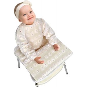 Bavoir Bebe & Bavoir De Sevrage Avec Bavoir Manches, Bavoir Pour B&eacute;b&eacute; Fixe &Agrave; Votre Chaise Haute,Bavoir Etanche &Agrave; Manchs Longue Avec Manches Imperm&eacute;ables Pour 6-36mois - Neuf