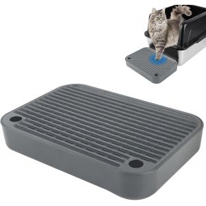 Kalanka-Rampe De Liti&egrave;re Pour Chat Avec Couche Filtrante - Marches Antid&eacute;rapantes Pour Liti&egrave;re - Id&eacute;al Pour Les Chats De Petite Et Moyenne Taille (Plat Gris Fonc&eacute;) - Neuf