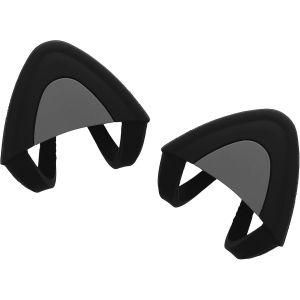 LORANKA-Oreille de Chat pour Casque Audio - 2X Accessoire d&eacute;co Oreille Chat en Silicone Casque de Musique Largeur Arceau 2,5-3,8 cm Overear Headphone - Noir-Gris - Neuf