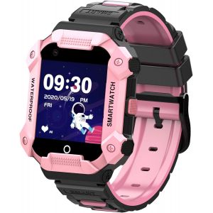 Montre Connectée Pour Enfants - Appels, Fonction Sos, Musique, Appareil Photo, Jeux, Reveil, Podomètre, Smartwatch Telephone Fille Garçon 4-12 Ans Cadeau - Neuf