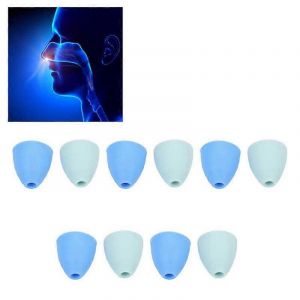 10pcs Silicone Souple Nasal Irrigateur Têtes Pointes Buses Remplacement Dissolvant De Mucus Nez Lavage Nasal Rinçage De Nez Nettoyant Accessoires - Neuf