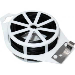 Corde de serrage souple noire de 100 mètres pour jardin, fil de support pour enroulement de plantes et coupe-fil - Neuf