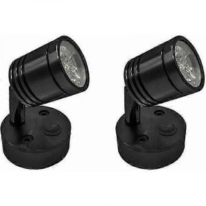 2 Pièces 12v Led Spot Lecture Lampe De Chevet Murale Interrupteur Dimmable Camping-Car Caravane Cylindre Éclairage Intérieur Flexible Pour Bateau Camping-Car ( - Neuf